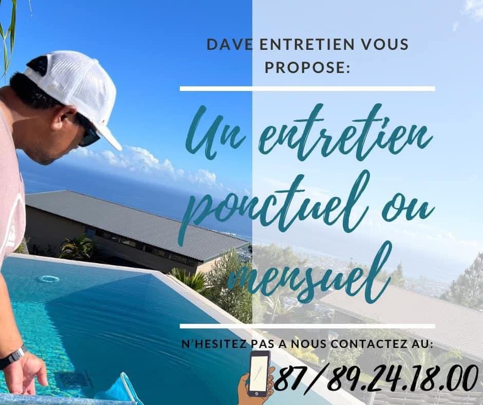 Entretien de piscine à Tahiti - nettoyage professionnel par DAVE Entretien à Papeete